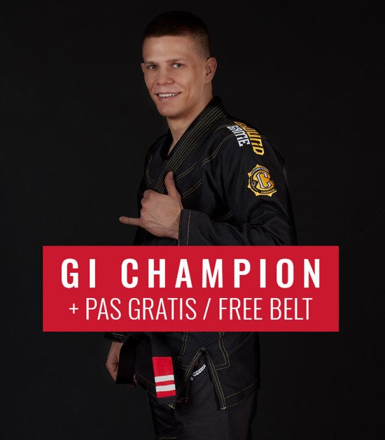 BJJ GI Champion 2.0 (Black) + FREE Belt